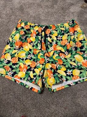 Old Navy Men’s Citrus Print Swim Trunks - Yellow & Orange